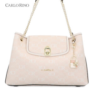 CR Monogram in Cream Shoulder Tote