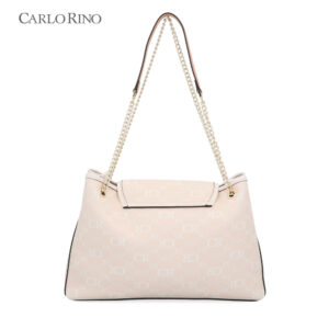 CR Monogram in Cream Shoulder Tote