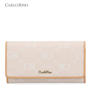 CR Monogram in Cream 2-Fold Long Wallet