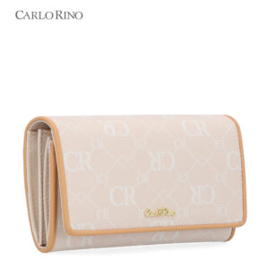 CR Monogram in Cream 2-Fold Long Wallet