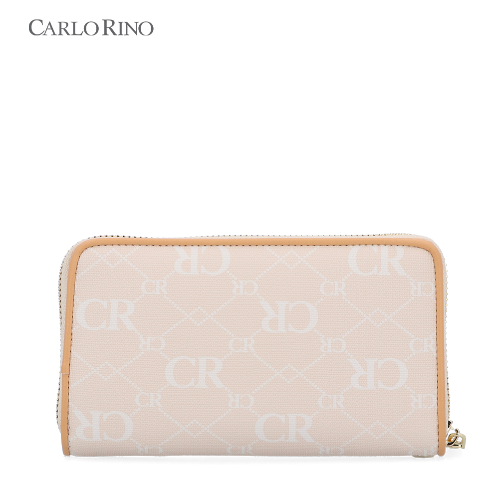 CR Monogram in Cream Zip Wallet