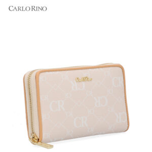 CR Monogram in Cream Zip Wallet