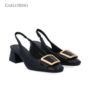 CR Bold Buckle Slingback Heels