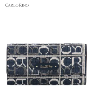 Carlo GEO Jacquard Long 3-Fold Wallet