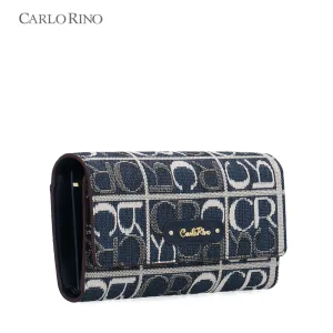 Carlo GEO Jacquard Long 3-Fold Wallet