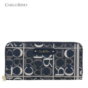 Carlo GEO Jacquard Single Zip Around Wallet