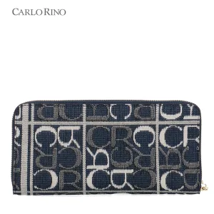 Carlo GEO Jacquard Single Zip Around Wallet