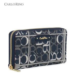 Carlo GEO Jacquard Single Zip Around Wallet