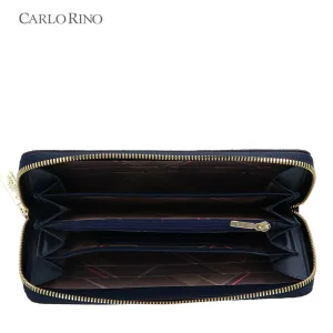 Carlo GEO Jacquard Single Zip Around Wallet