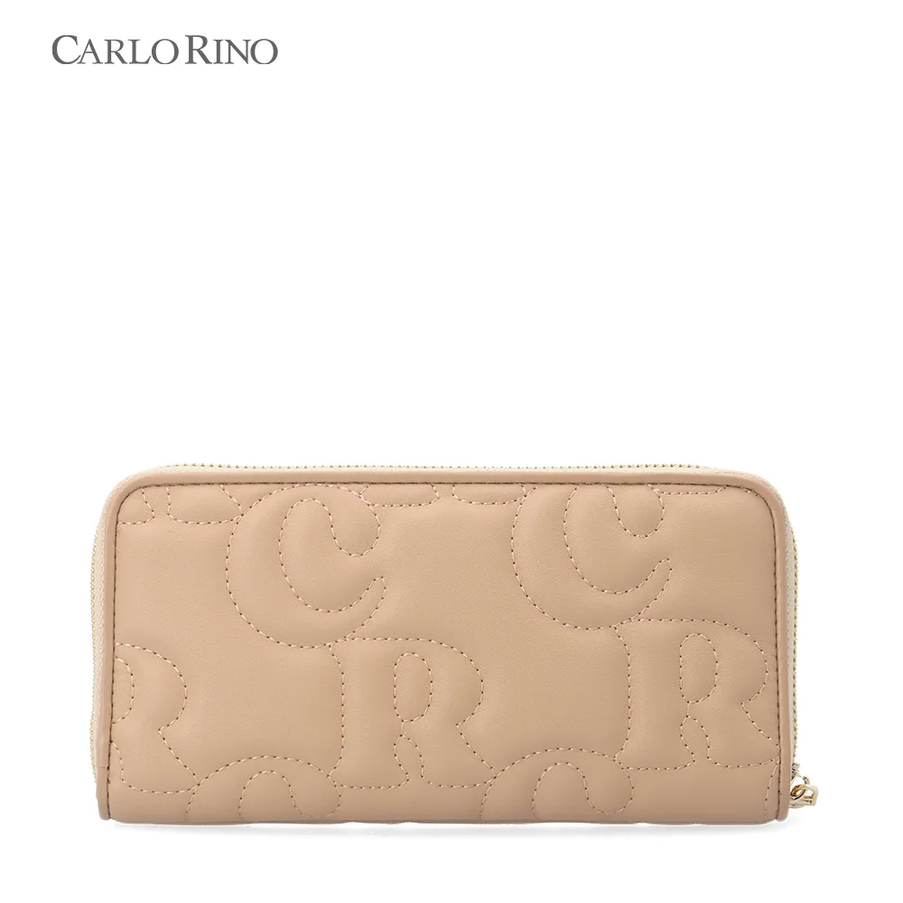 CR Sculpted Monogram Zip Around Wallet