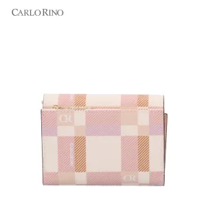 CR Dainty Check Crossbody Fold Wallet