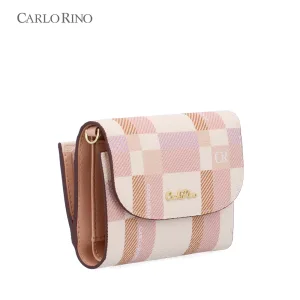 CR Dainty Check Crossbody Fold Wallet