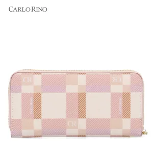 CR Dainty Check  Zip Around Wallet