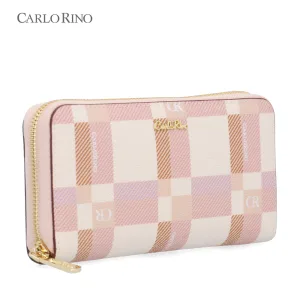 CR Dainty Check  Zip Around Wallet