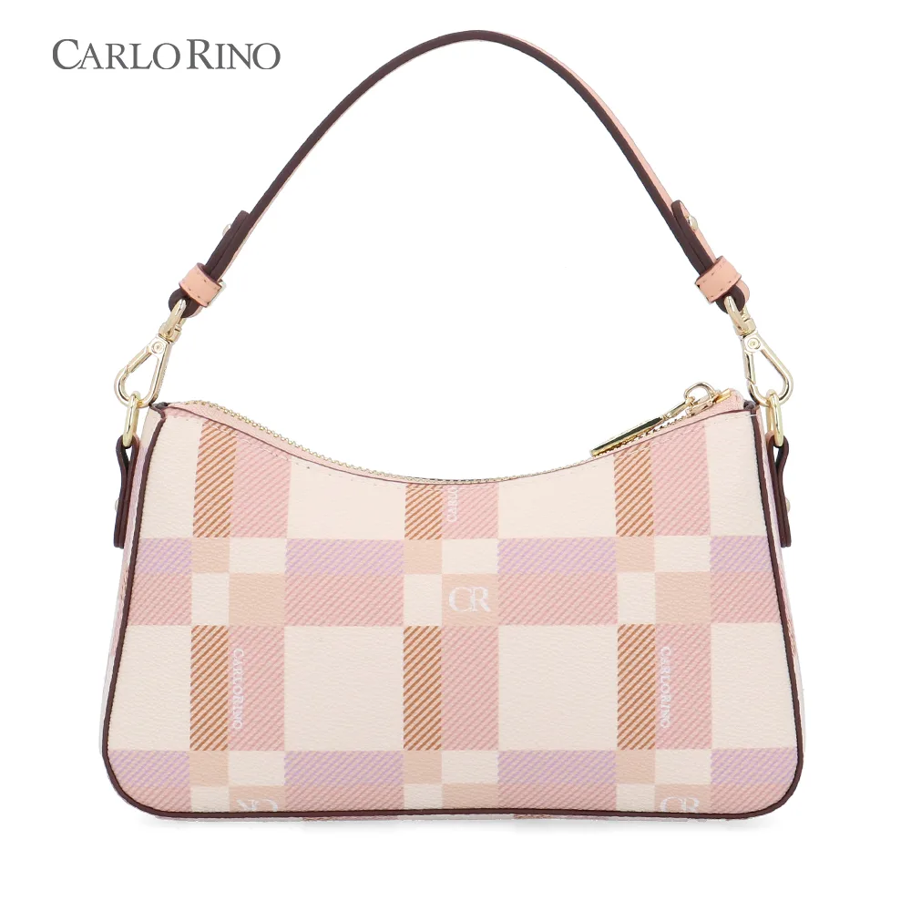 CR Dainty Check Crossbody Zip Wallet