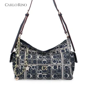 Carlo GEO Jacquard Duo Pockets Tote Bag