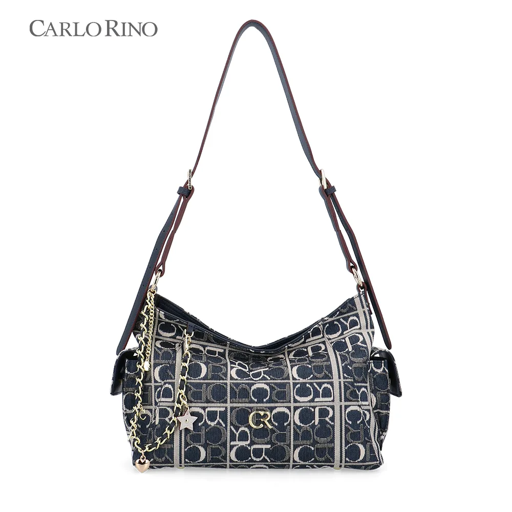 Carlo GEO Jacquard Duo Pockets Tote Bag