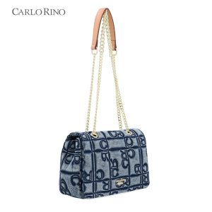 Carlo GEO Denim 2 Way Shoulder Bag