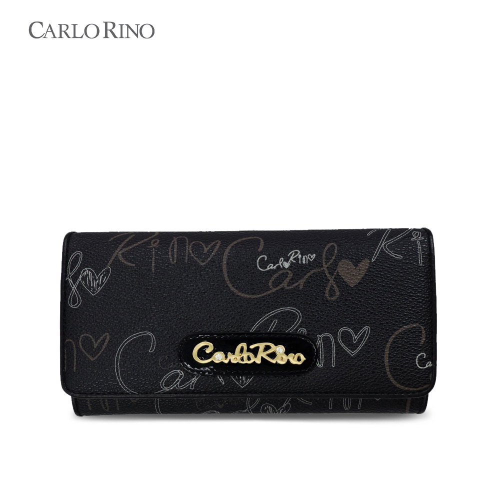 Carlo Rino 2-Fold Long Wallet Black 35270-503-08 Metro Department Store