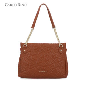 Lila CR Monogram Embossed Shoulder Bag