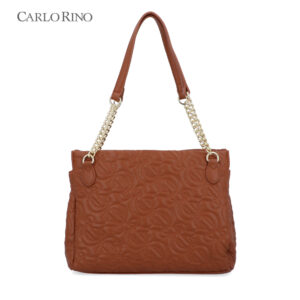 Lila CR Monogram Embossed Shoulder Bag