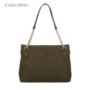 Lila CR Monogram Embossed Shoulder Bag