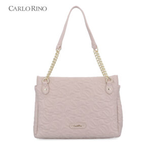 Lila CR Monogram Embossed Shoulder Bag