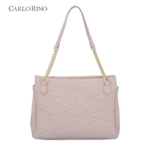 Lila CR Monogram Embossed Shoulder Bag