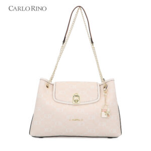 CR Monogram in Cream Shoulder Tote