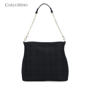 CR Brushed Plaid Shoulder Bag