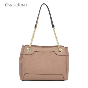 CR Kelly Monogram-Embossed Shoulder Bag