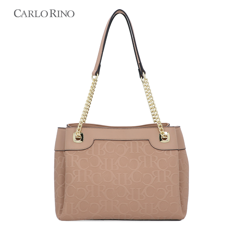 CR Kelly Monogram-Embossed Shoulder Bag