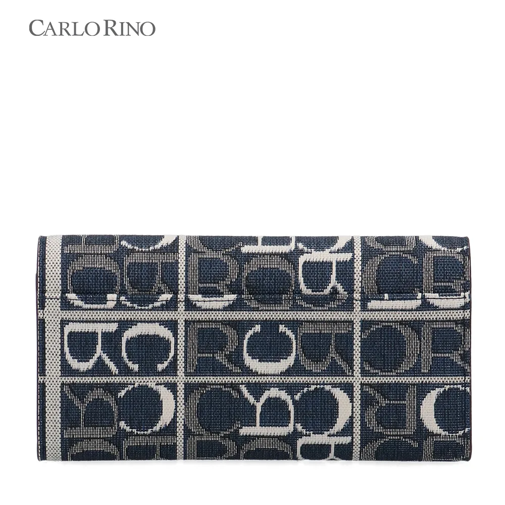 Carlo GEO Jacquard Long 3-Fold Wallet