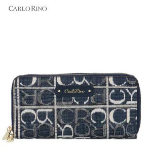 Carlo GEO Jacquard Double Zip Around Wallet