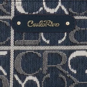 Carlo GEO Jacquard Double Zip Around Wallet