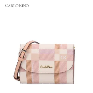 CR Dainty Check Crossbody Fold Wallet