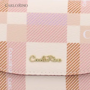 CR Dainty Check Crossbody Fold Wallet