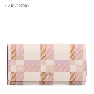 CR Dainty Check 2-Fold Long Wallet