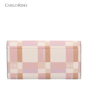 CR Dainty Check 2-Fold Long Wallet