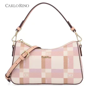 CR Dainty Check Crossbody Zip Wallet