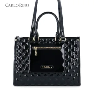 CR Ezra Glossy Quilted Tote Bag