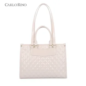 CR Ezra Glossy Quilted Tote Bag